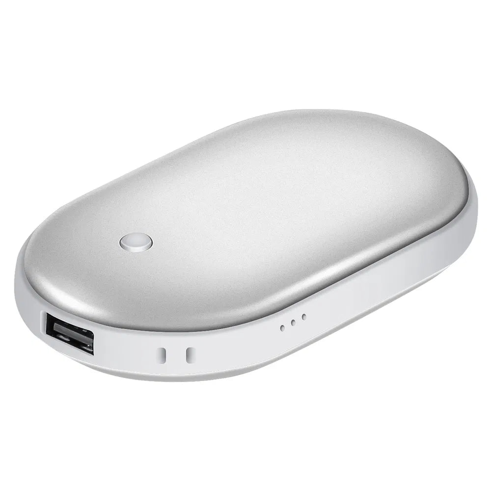Portable Hand Warmer 5000mAh – Rechargeable Double-Sided Heating Handwarmer Power Bank