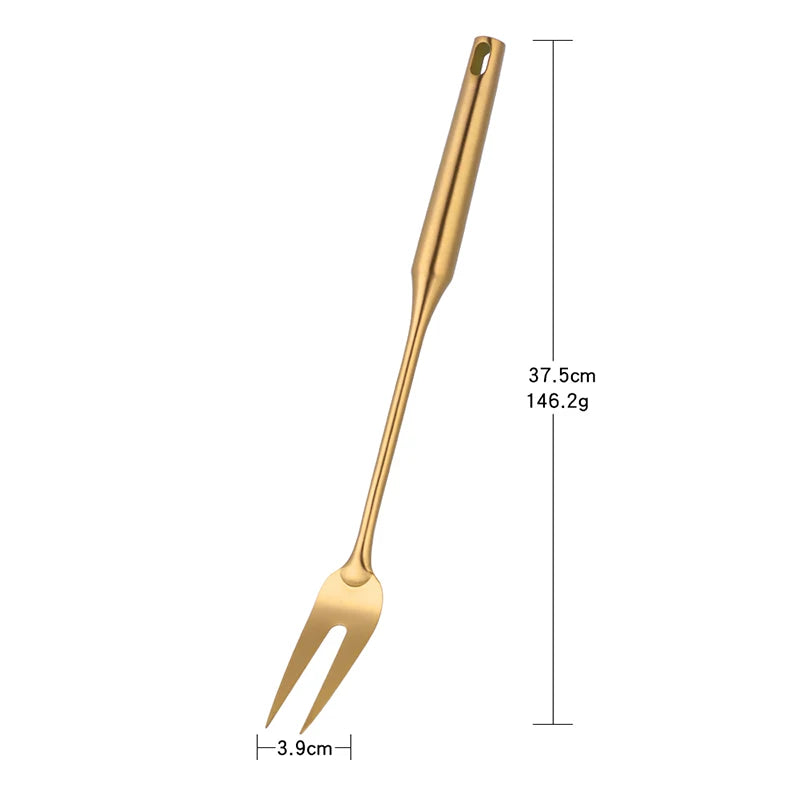 Gold cookware Stainless Steel Cooking tools spatula Shovels Turner Ladle Spoon Colander Filter Potato Mashers Kitchen Utensils