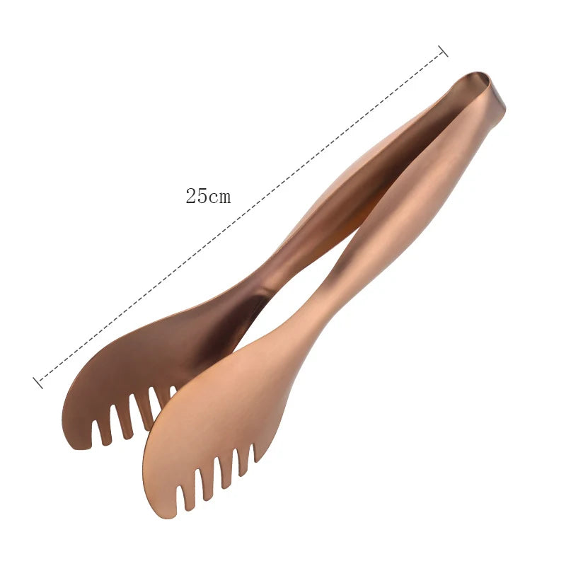 1PC Stainless Steel Kitchen Cookware Gold Cooking Utensils Soup Spoon Eggbeater Food Clip Rice Colander Skimmer Cooking Utensils