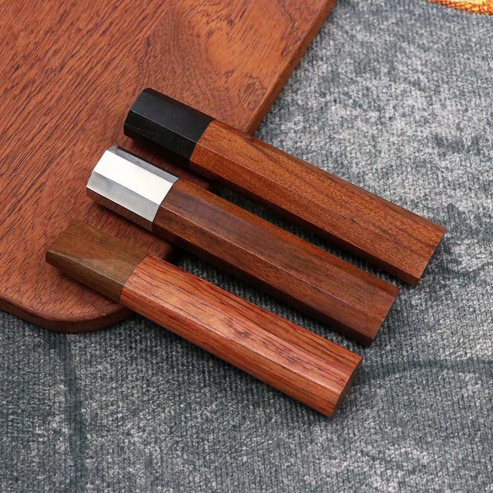 DIY Kitchen Environmentally FriendlyNatural Resin Yellow Ebony White Shadow Wood Details Accessories Octagonal Handle EDC Tools