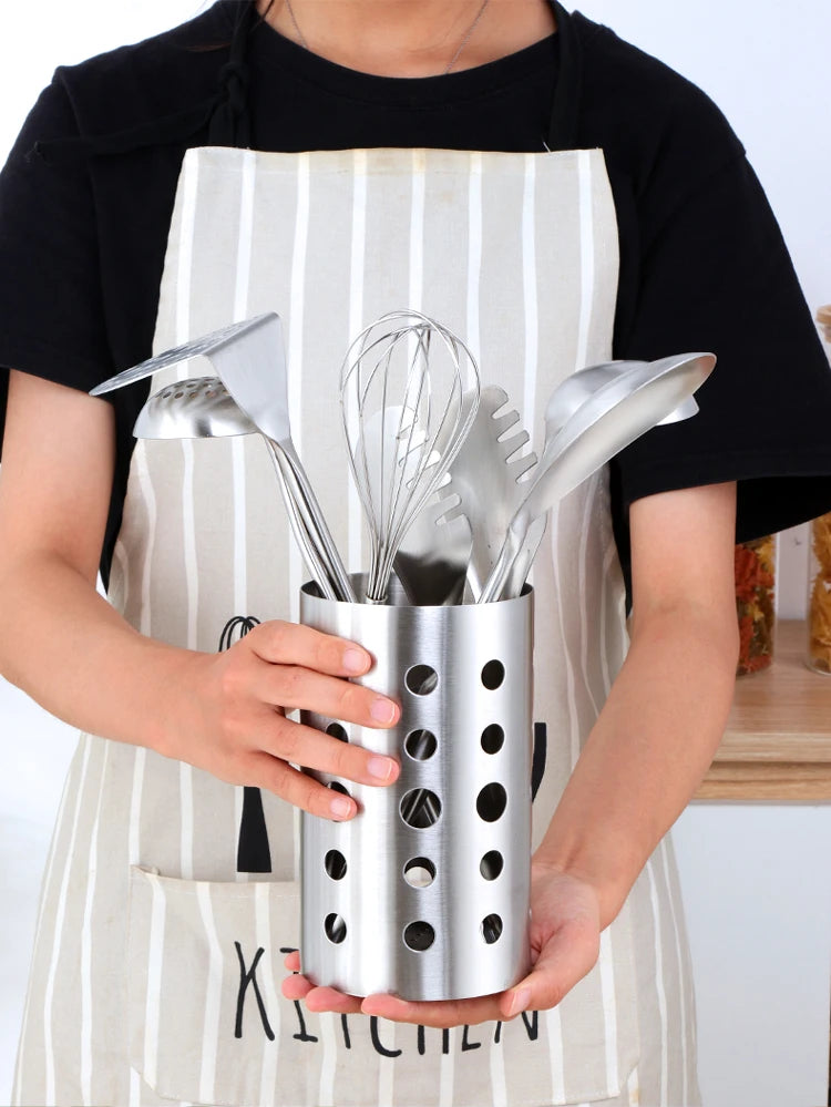 1PC Stainless Steel Kitchen Cookware Gold Cooking Utensils Soup Spoon Eggbeater Food Clip Rice Colander Skimmer Cooking Utensils
