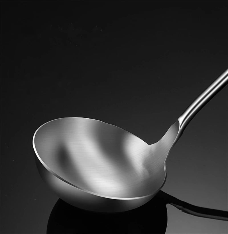 Home Wooden Handle Kitchenware Cooking Utensils Stainless Steel Spatula Frying Shovel Soup Spoon Colander Kitchen Accessories