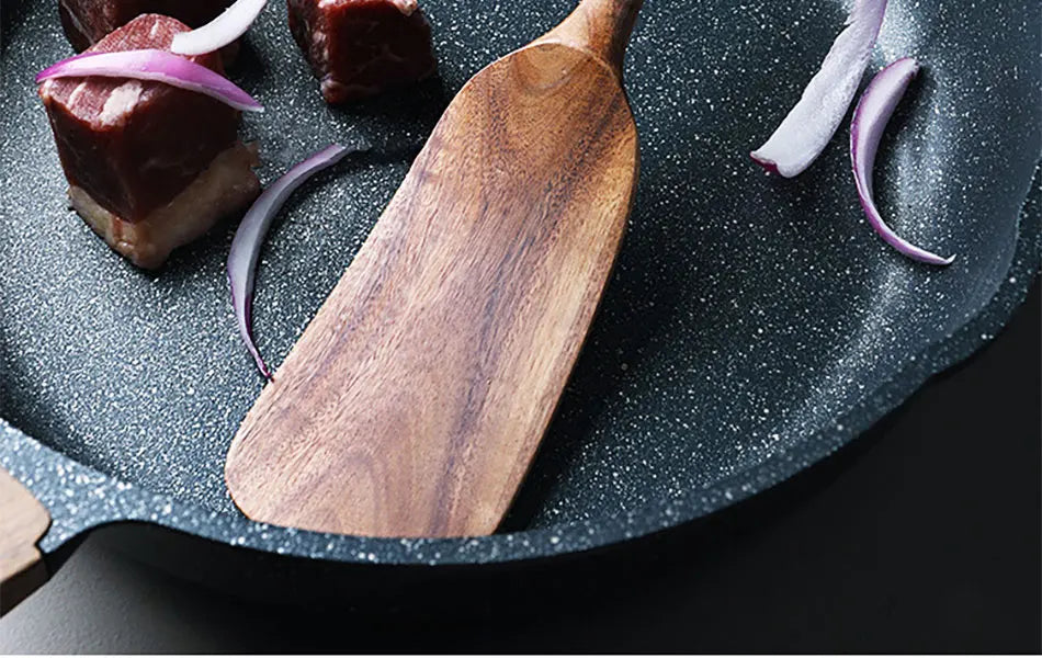 1-7pcs/set Teak natural wood tableware spoon colander spoon special nano soup skimmer cooking spoon wooden kitchen tool kit