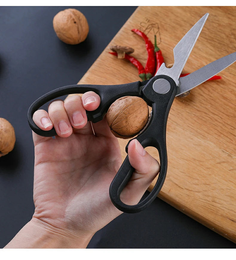 6pcs Kitchen Knives Set Chef Slicing Knives Set Meat Cleaver Fruit Knife Peeler Scissors Stainless Steel Cooking Set Tools