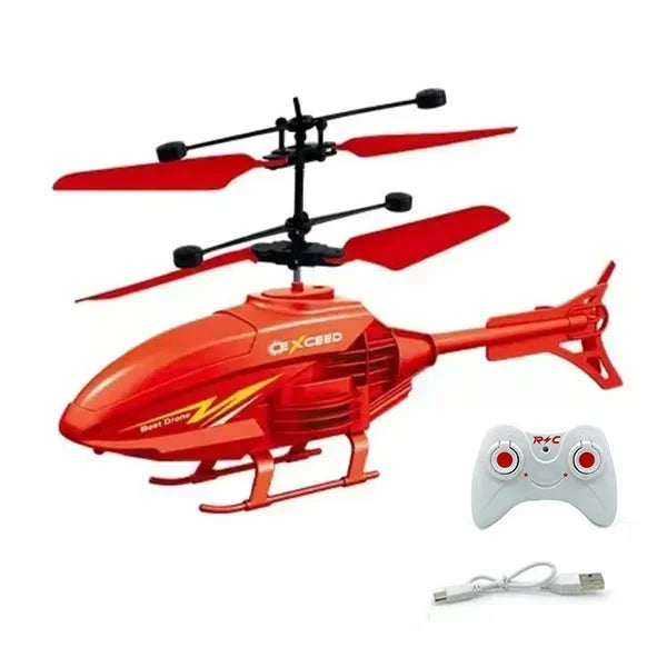 Remote Control Induction Helicopter Drone – Crash-Resistant, Dual-Mode Suspended RC Aircraft Toy with Lighting