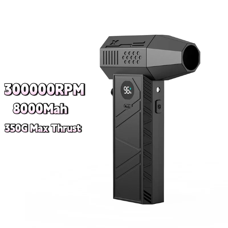 Violent Fan 400000RPM Brushless Turbo Jet Blower – 53m/s Powerful Air Blower & Vacuum Dust Cleaner, Type-C Fast Charging