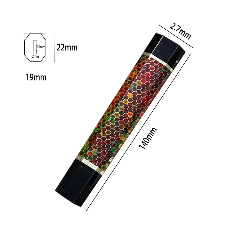 DIY Kitchen Environmentally FriendlyNatural Resin Yellow Ebony White Shadow Wood Details Accessories Octagonal Handle EDC Tools