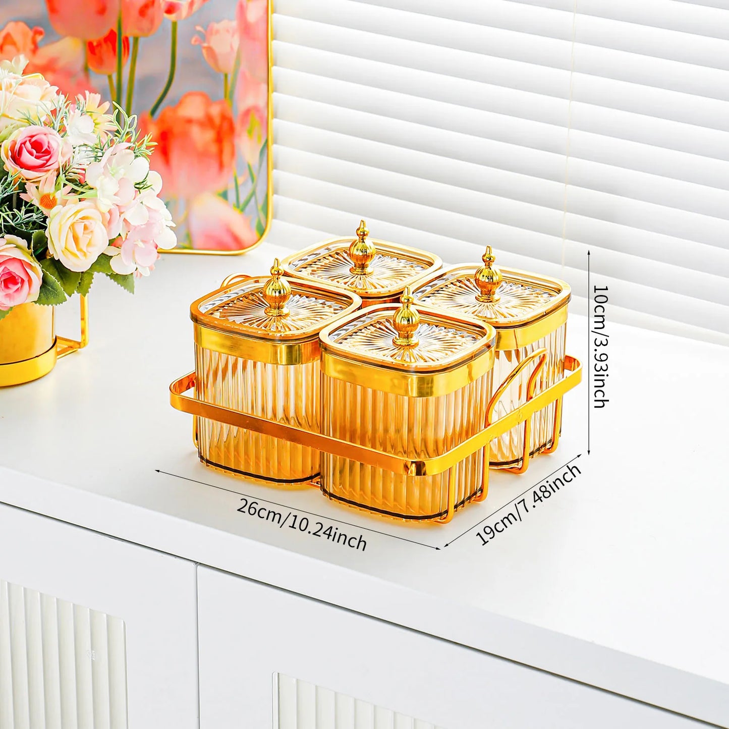 Kitchen Large-capacity Sealed Jar Grain Spice Storage Box Set Snack Nuts Household Moisture-proof Storage Jar
