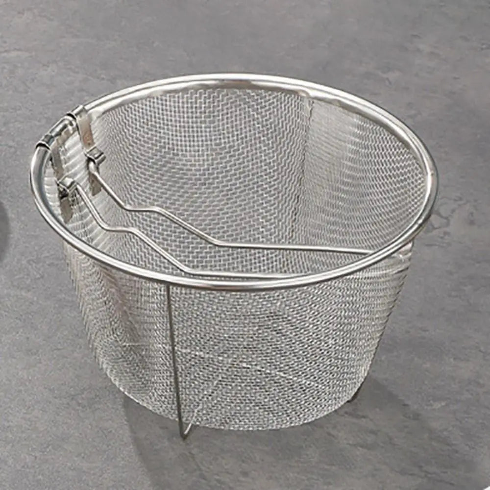 Kitchen Cookware Stainless Steel Deep Fryer Pot with Frying Basket and Steamer Japanese Pasta Pot Visible Lid Stockpot Noodle