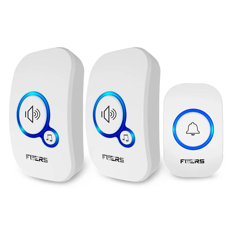 Fuers Wireless Doorbell – Waterproof Smart Chime with 32 Tunes, Battery-Powered for Home, Store & Hotel