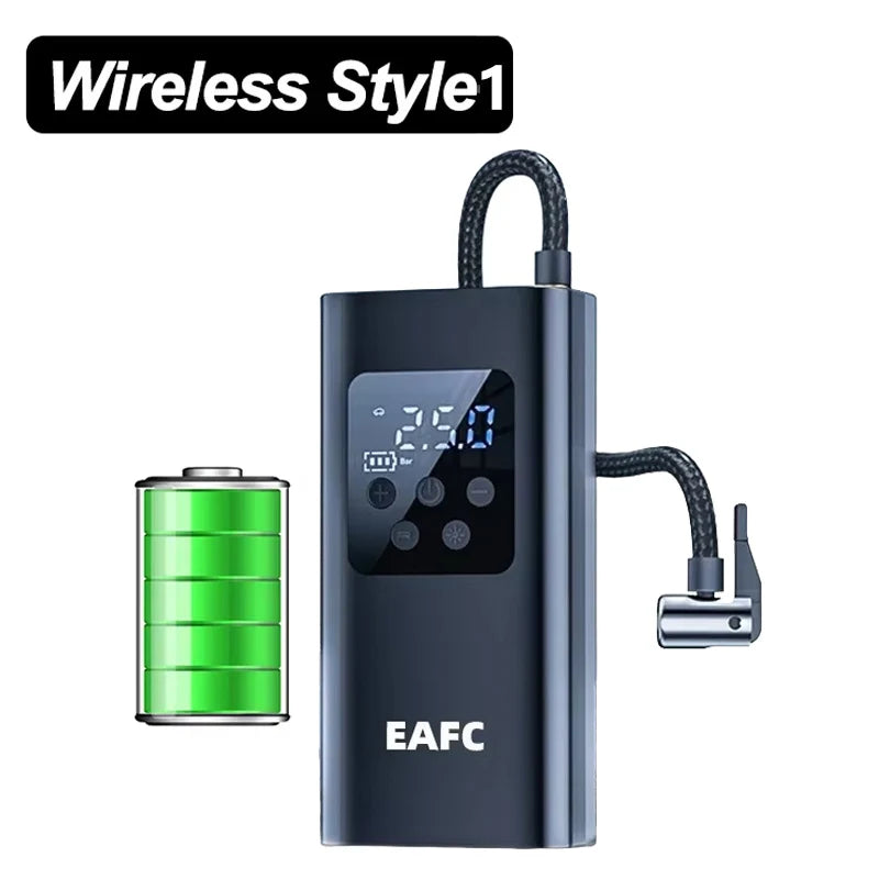 12V Wireless Portable Car Air Pump – Electric Tire Inflator for Car, Motorcycle, Bicycle & Sports Balls, 150 PSI