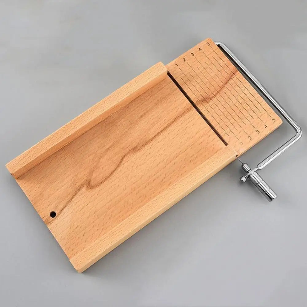 Kitchen Gadgets Wood Cheese Slicer Stainless Steel Wire with Scale Ham Slicer Handmade Cheese Cutter Butter