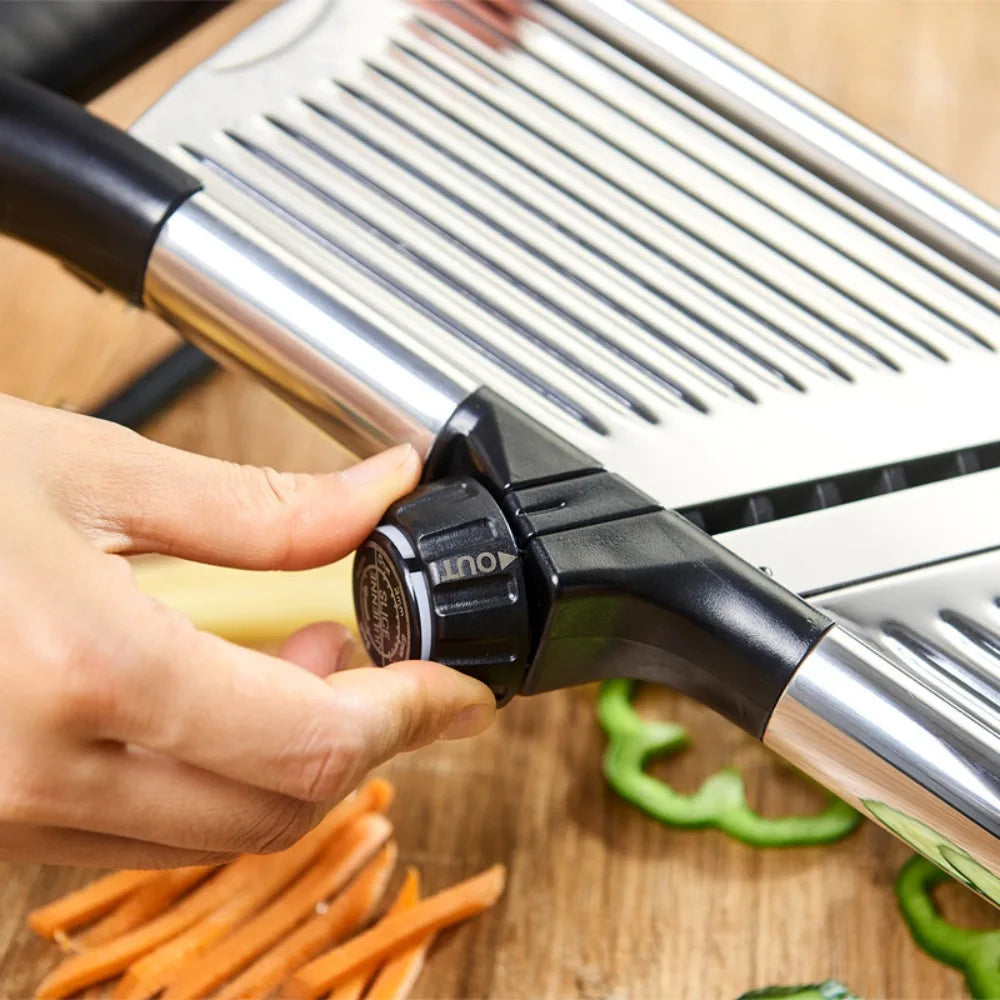 Kitchen Gadgets Adjustable Vegetable Slicer Efficient Professional Vegetable Cutter Stainless Steel Vegetable Chopper Tomato
