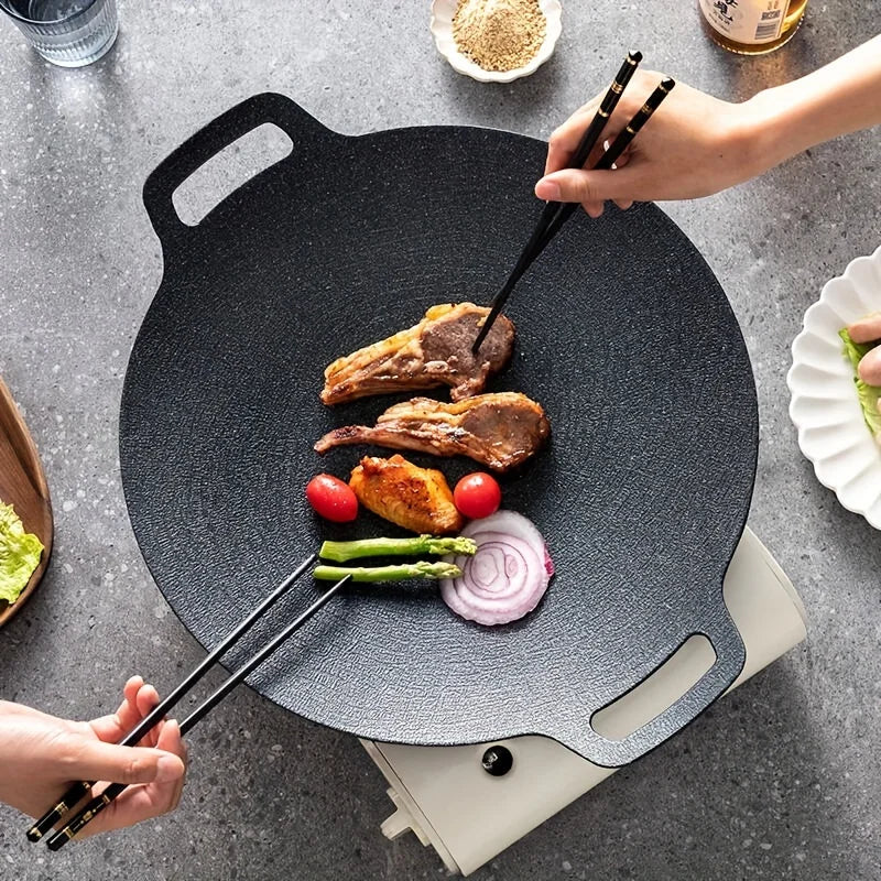 11.02-Inch Frying Pan + 3-Piece Kitchen Set – 4-Piece Non-Stick Cast Iron, Easy to Clean Restaurant Cooking Utensils