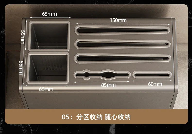 Kitchen Knife Storage Box Non-perforation Knife Holder Wall-mounted Knife Rack Kitchen Items Kitchen Accessories Organizer