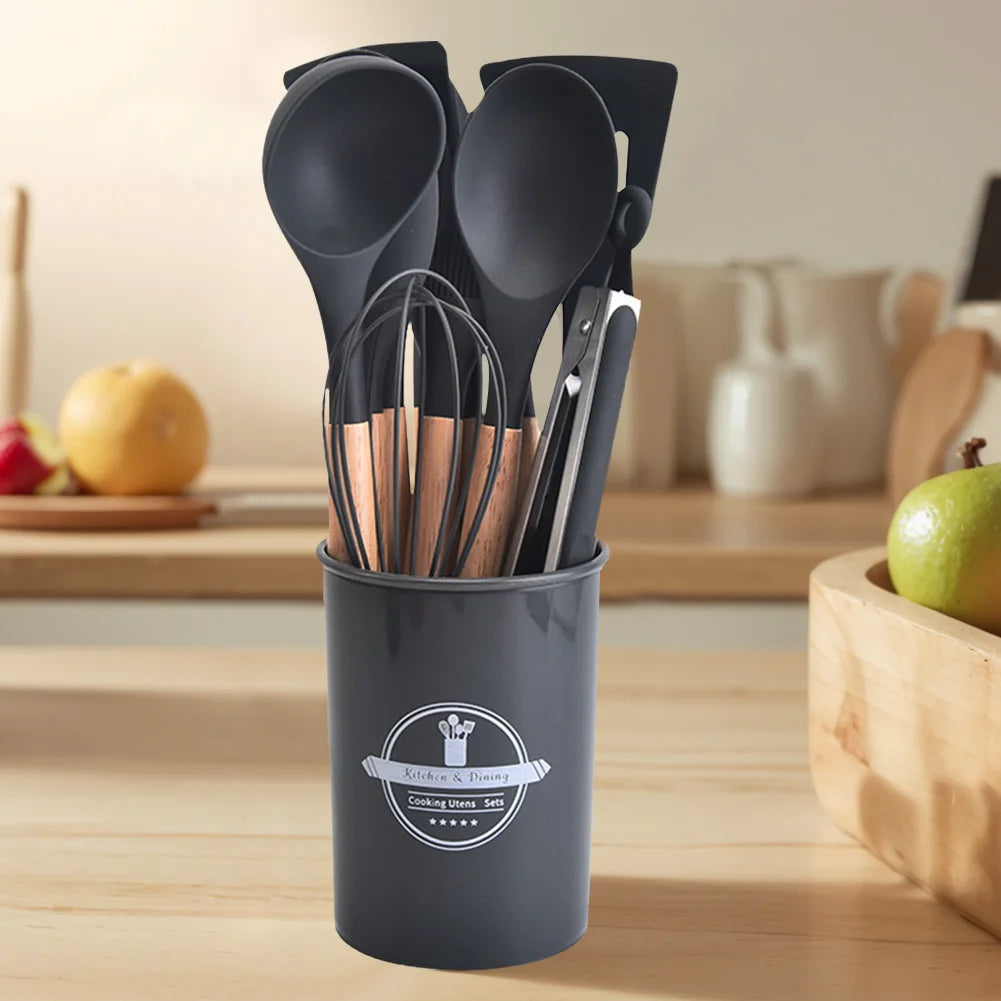 12Pcs Kitchen Utensil Set Silicone Spatula Set Spatula Spoon Brush Whisk Cooking Tools Kit Non-Stick Spatula Set for Kitchen