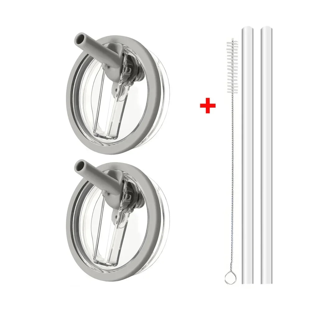 40oz Flip Straw Leak-Proof Lid – Replacement Tumbler Cover for Stanley Cup with Spill-Proof Straw