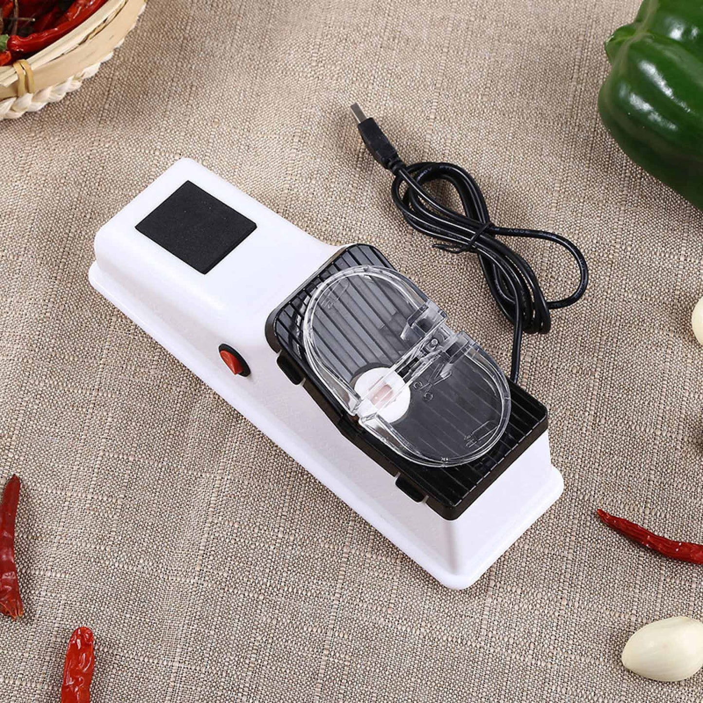 Kitchen Electric Knife Sharpener Multifunctional Automatic Professional 4 Gears Electric Knife Sharpener Kitchen Accessories