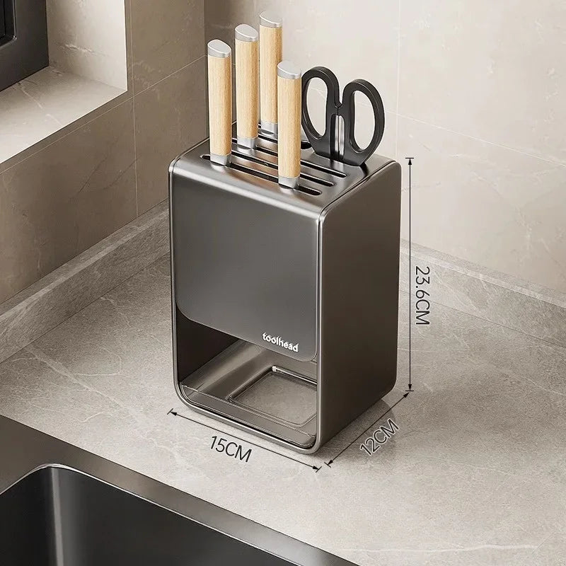 Kitchen Knife Storage Box Non-perforation Knife Holder Wall-mounted Knife Rack Kitchen Items Kitchen Accessories Organizer