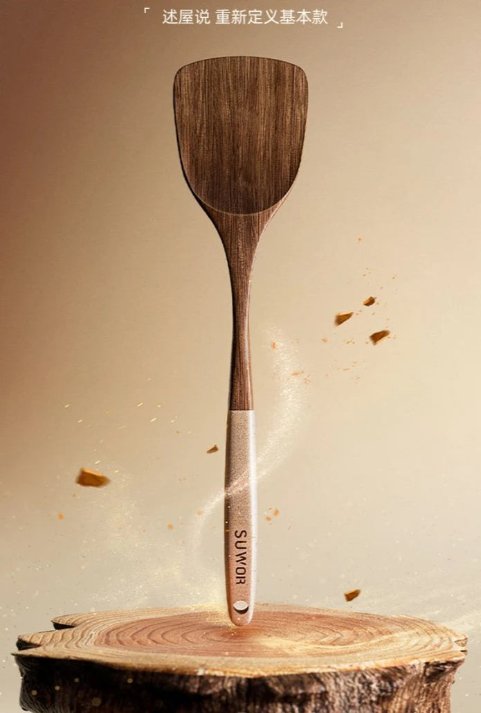 Kitchen Cooking Utensils Ebony Spatula Spoon Non Stick Pan Special Stir Fry Shovel High Temperature Resistant Wooden Spatula