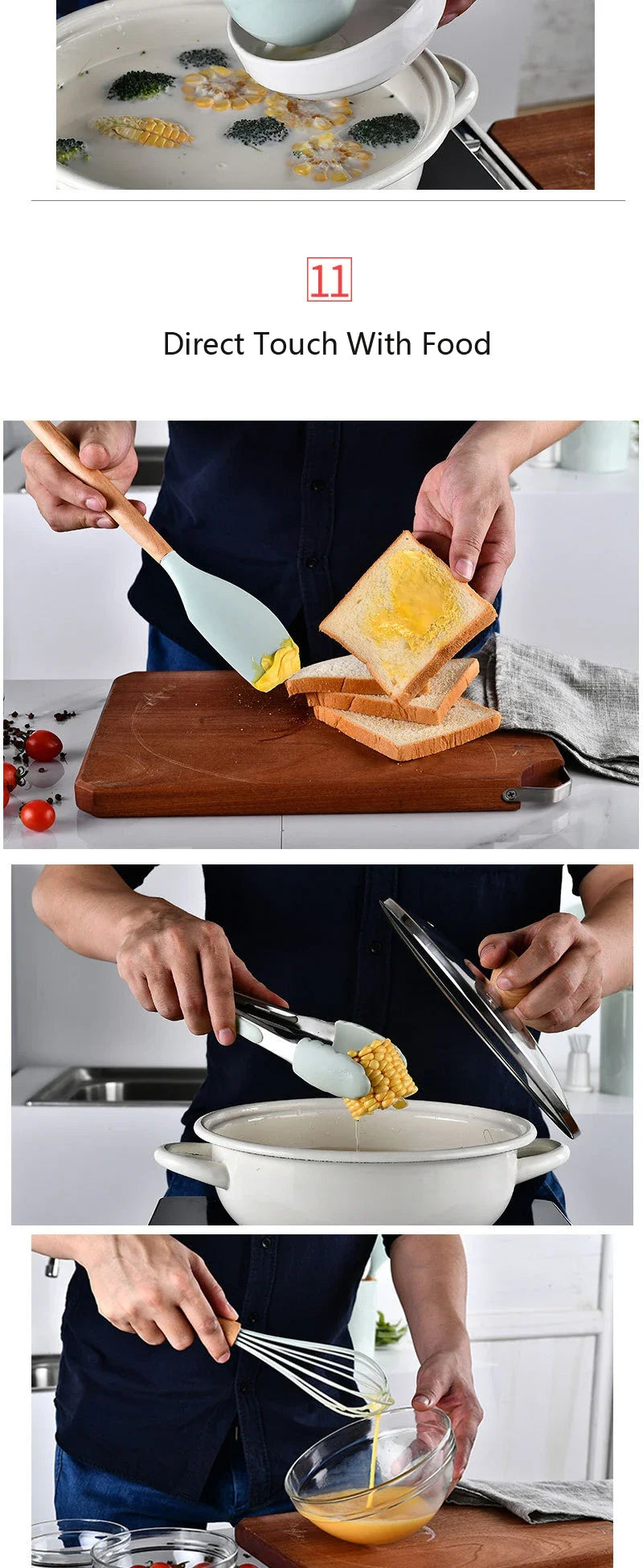 Cooking Utensils Set, Heat Resistant, Non - Stick, Baking Tool Kit, Kitchen Accessories, Silicone Kitchenware