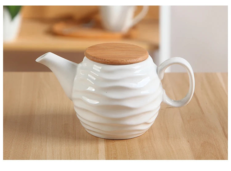 Ceramic Seasoning Jars with Wooden Lid Salt Shakers Kitchen Supplies White Spice Organizer Canister Spoon Set White Sugar Box