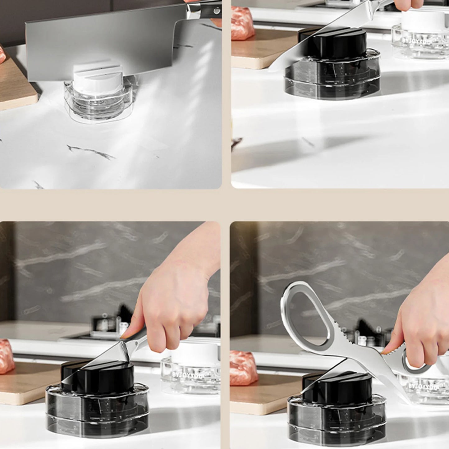 Kitchen Cutting Tools Sharpener Manual Scissors Grinder Kitchen Sharpening Stone Suitable for Outdoor Activities MIAO