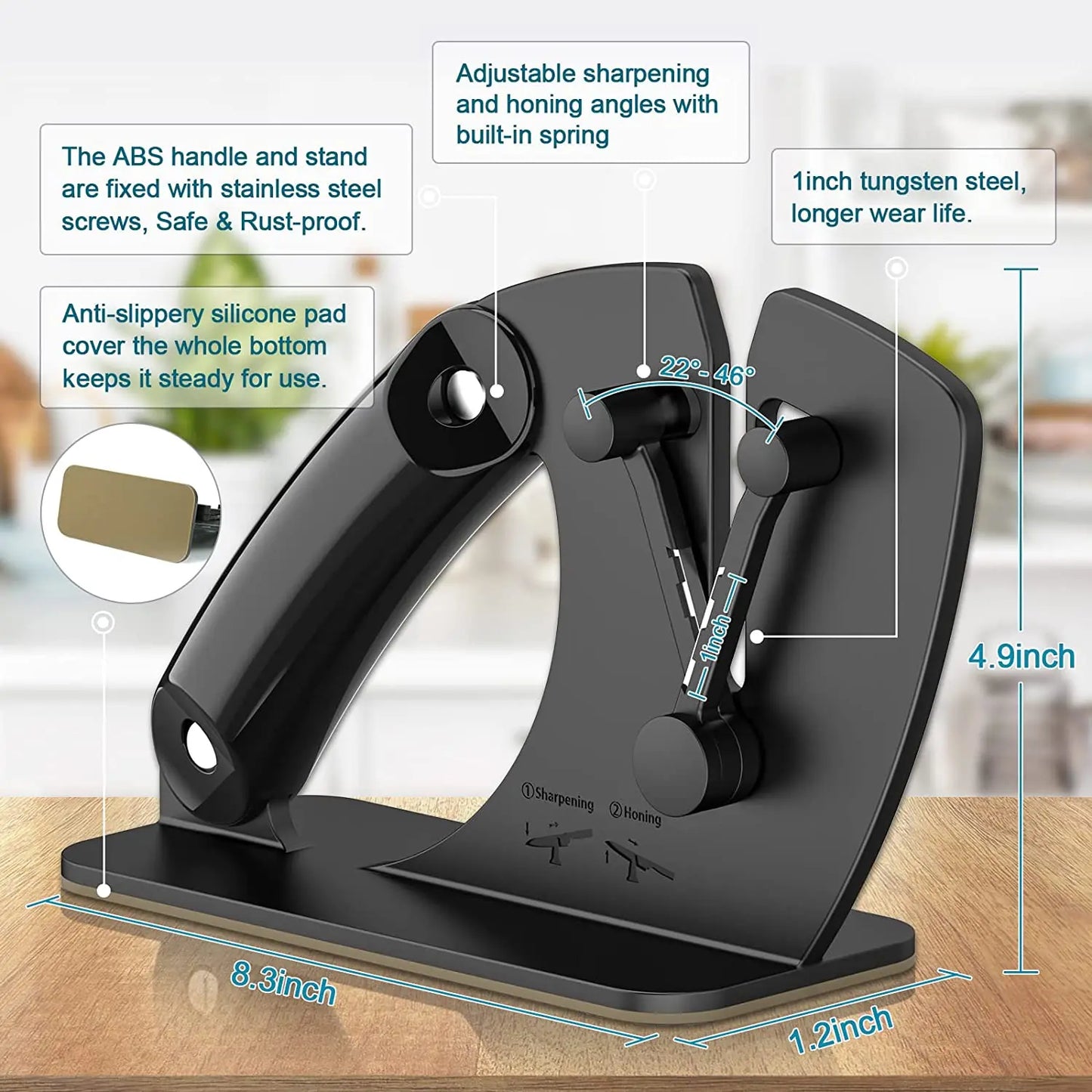 Kitchen Knife Sharpener Tool Sharpener Simple Safety Knife Sharpener Kitchen Chef Knife Damascus Knife Tool Kitchen Supplies