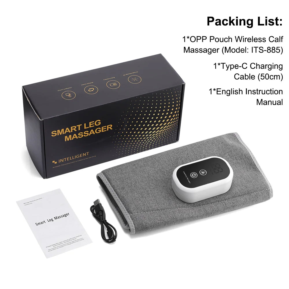 Wireless Electric Leg Massager – 360° Air Compression Calf Massager, 3 Massage Modes