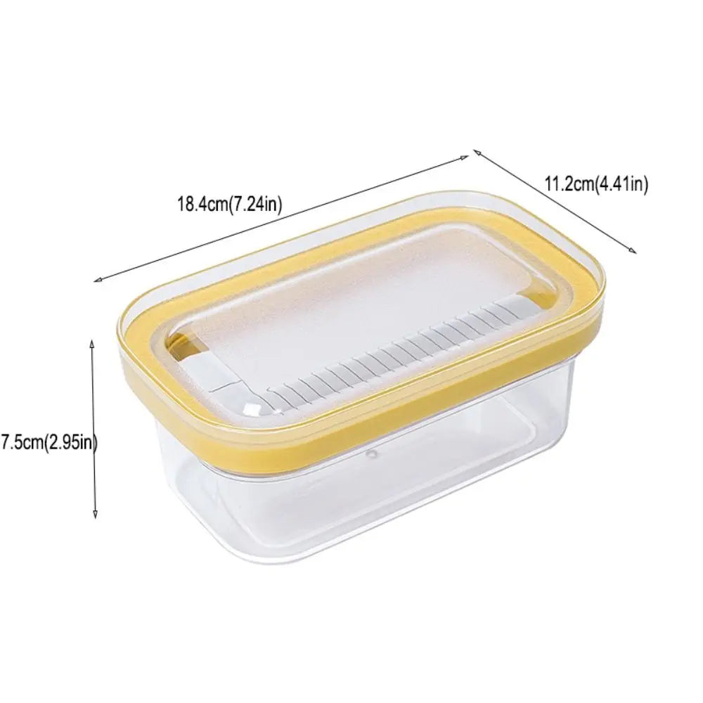 Kitchen Gadgets Hand Press Butter Keeper Plastic with Sealing Lid Butter Slicing Box Anti-Scratch Butter Slice Container Fridge