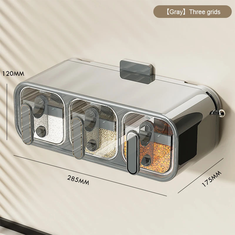 Kitchen Seasoning Jar Household Seasoning Salt Jar Wall Mounted Non Perforated Strong Suction Cup Combination Set