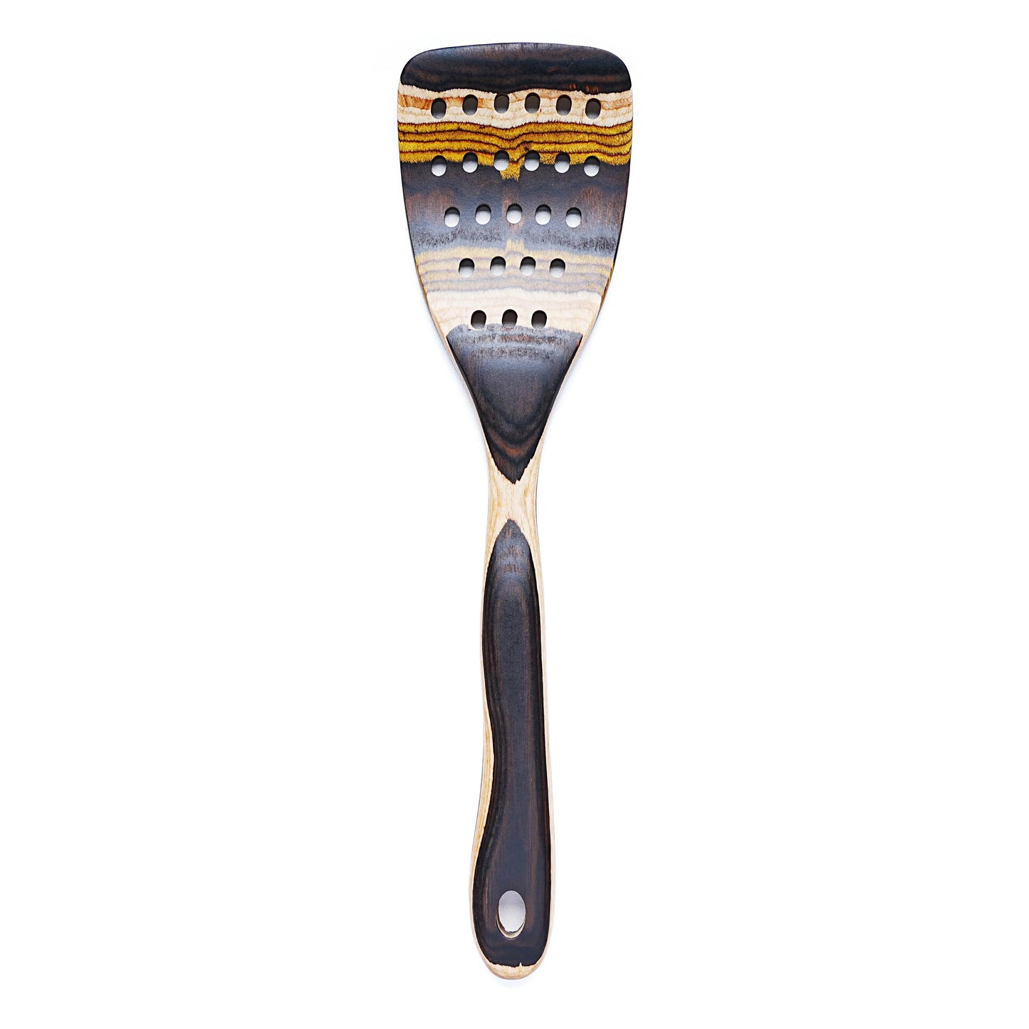 IK Kitchen Utensils 7PCS Pakkawood Cooking Utensils Set Wooden Spoons for Kitchen Wood Spatula with Non-slip Handle