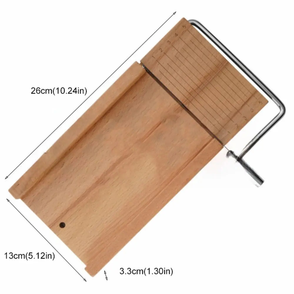 Kitchen Gadgets Wood Cheese Slicer Stainless Steel Wire with Scale Ham Slicer Handmade Cheese Cutter Butter