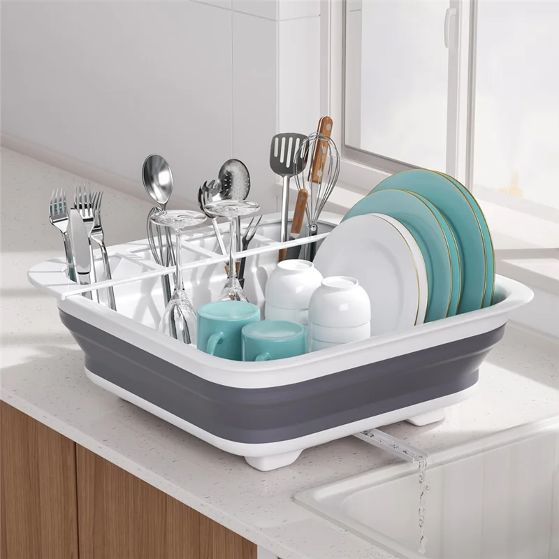 AT21-Tableware Storage Organizer Tableware Storage Organizer With Drying Shelf,Home Essential
