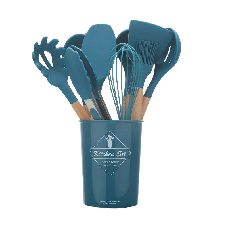 Cooking Utensils Set, Heat Resistant, Non - Stick, Baking Tool Kit, Kitchen Accessories, Silicone Kitchenware