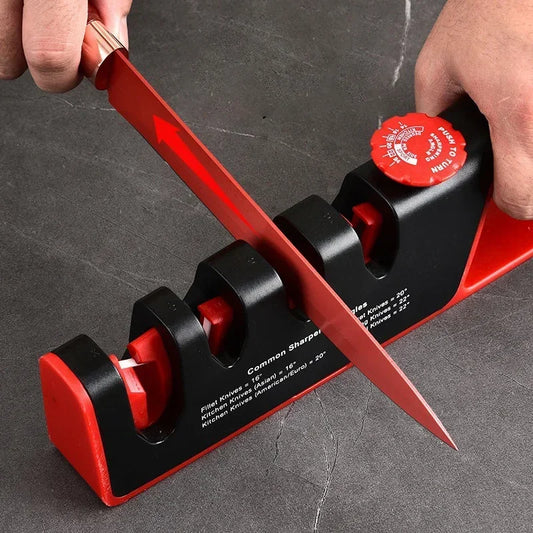 Kitchen Knife Sharpener 4-in-1 Angle Adjustable for Home Precision Scissors Professional Knives and Whetstone Sharpener Tools