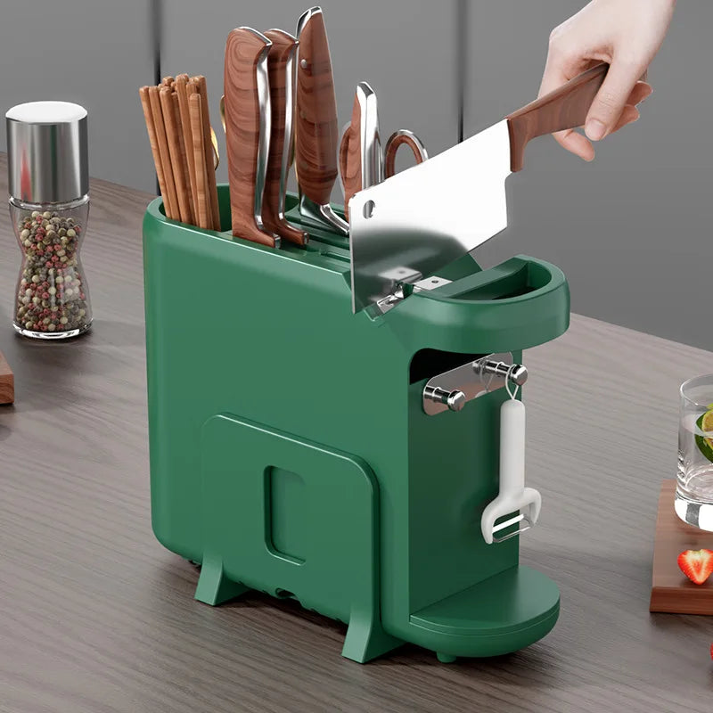 Kitchen knife holder, storage rack for kitchen knives, multifunctional integrated tool sorting and storage rack