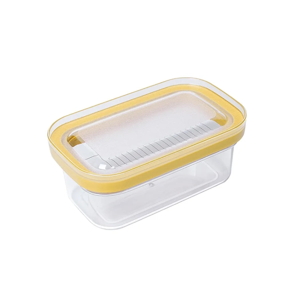 Kitchen Gadgets Hand Press Butter Keeper Plastic with Sealing Lid Butter Slicing Box Anti-Scratch Butter Slice Container Fridge