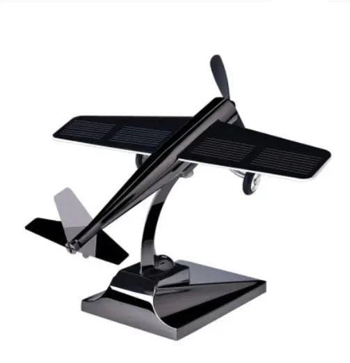 Wind-Solar Hybrid Plane Model – Dual-Power Educational Kit with Rechargeable Battery & LED Lights for Teens 6+