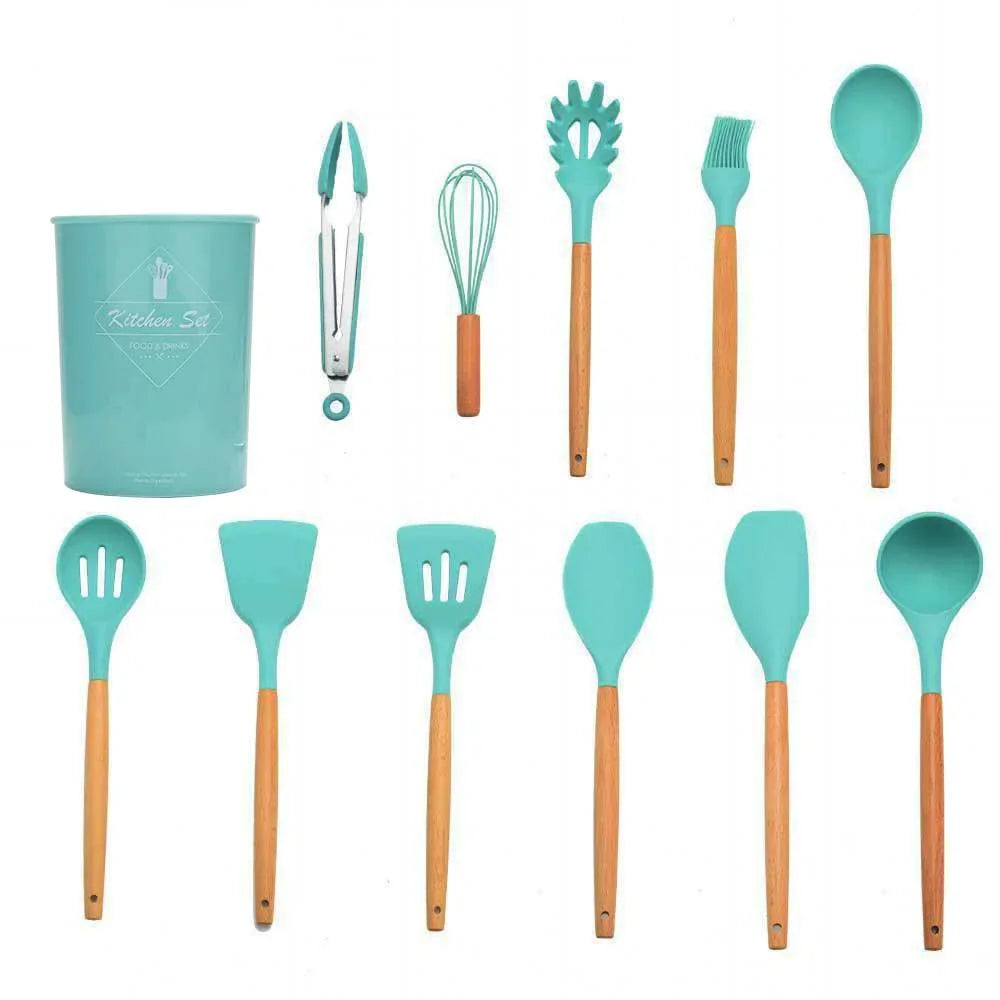 Cooking Utensils Set, Heat Resistant, Non - Stick, Baking Tool Kit, Kitchen Accessories, Silicone Kitchenware