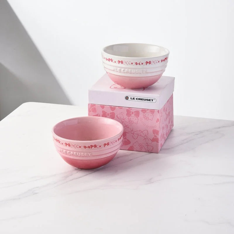 Cartoon Kitty Children Tableware Set Pink Ceramic Dinner Plate Dish Plate Tea Cup Cat Plate Cute Meal Kitchen Home Household