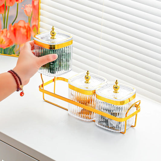 Kitchen Large-capacity Sealed Jar Grain Spice Storage Box Set Snack Nuts Household Moisture-proof Storage Jar