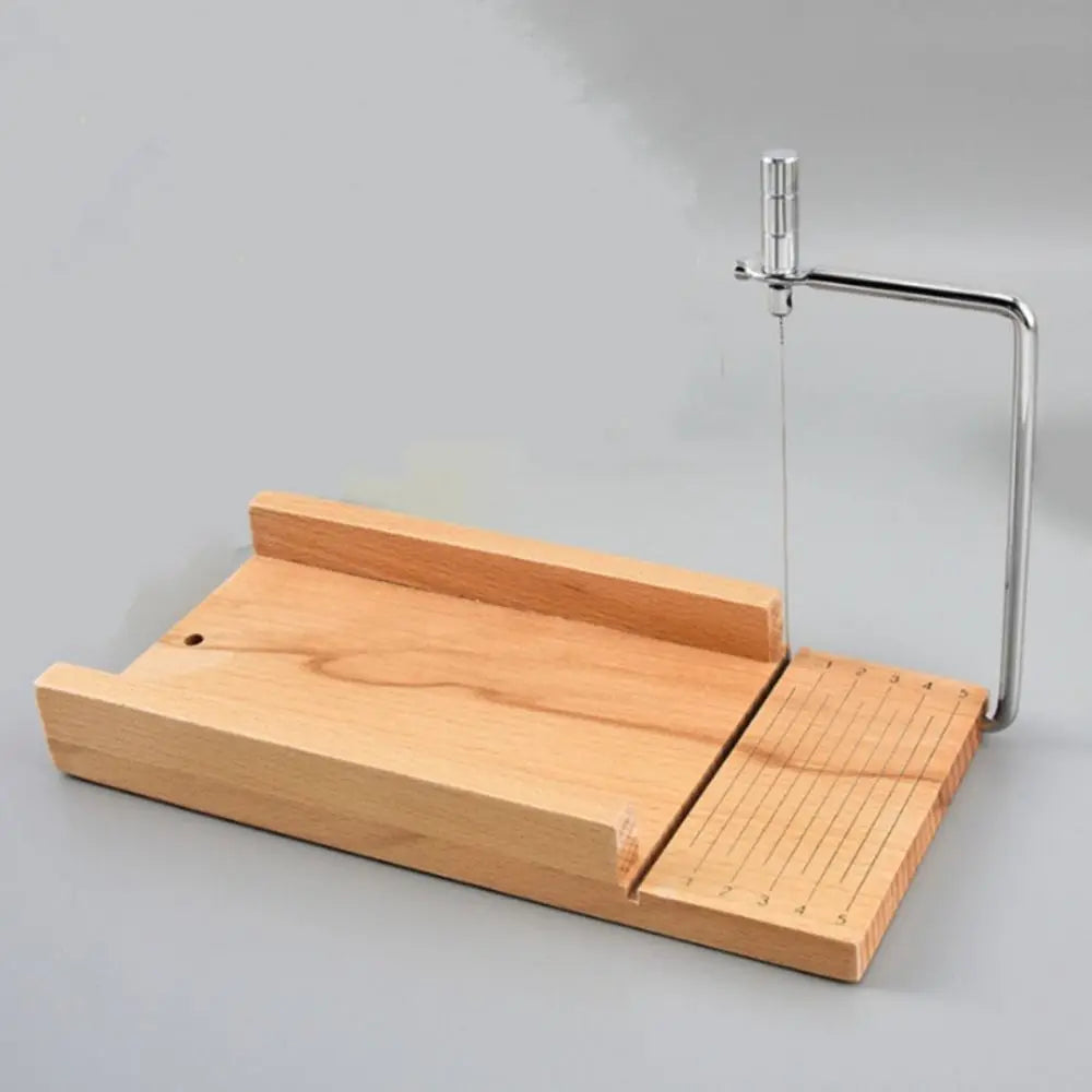 Kitchen Gadgets Wood Cheese Slicer Stainless Steel Wire with Scale Ham Slicer Handmade Cheese Cutter Butter