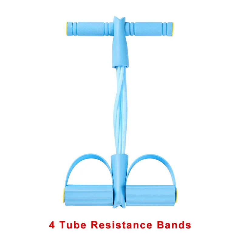 4-Level Resistance Bands with Non-Slip Handles for Abs, Core Strength & Home Fitness