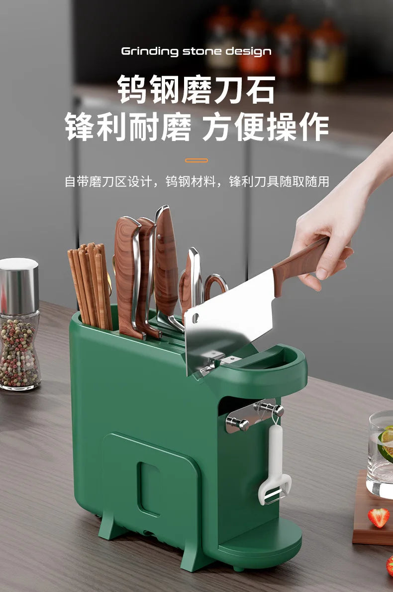 Kitchen knife holder, storage rack for kitchen knives, multifunctional integrated tool sorting and storage rack