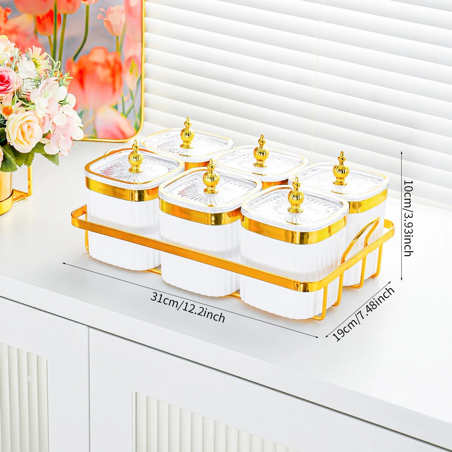 Kitchen Large-capacity Sealed Jar Grain Spice Storage Box Set Snack Nuts Household Moisture-proof Storage Jar