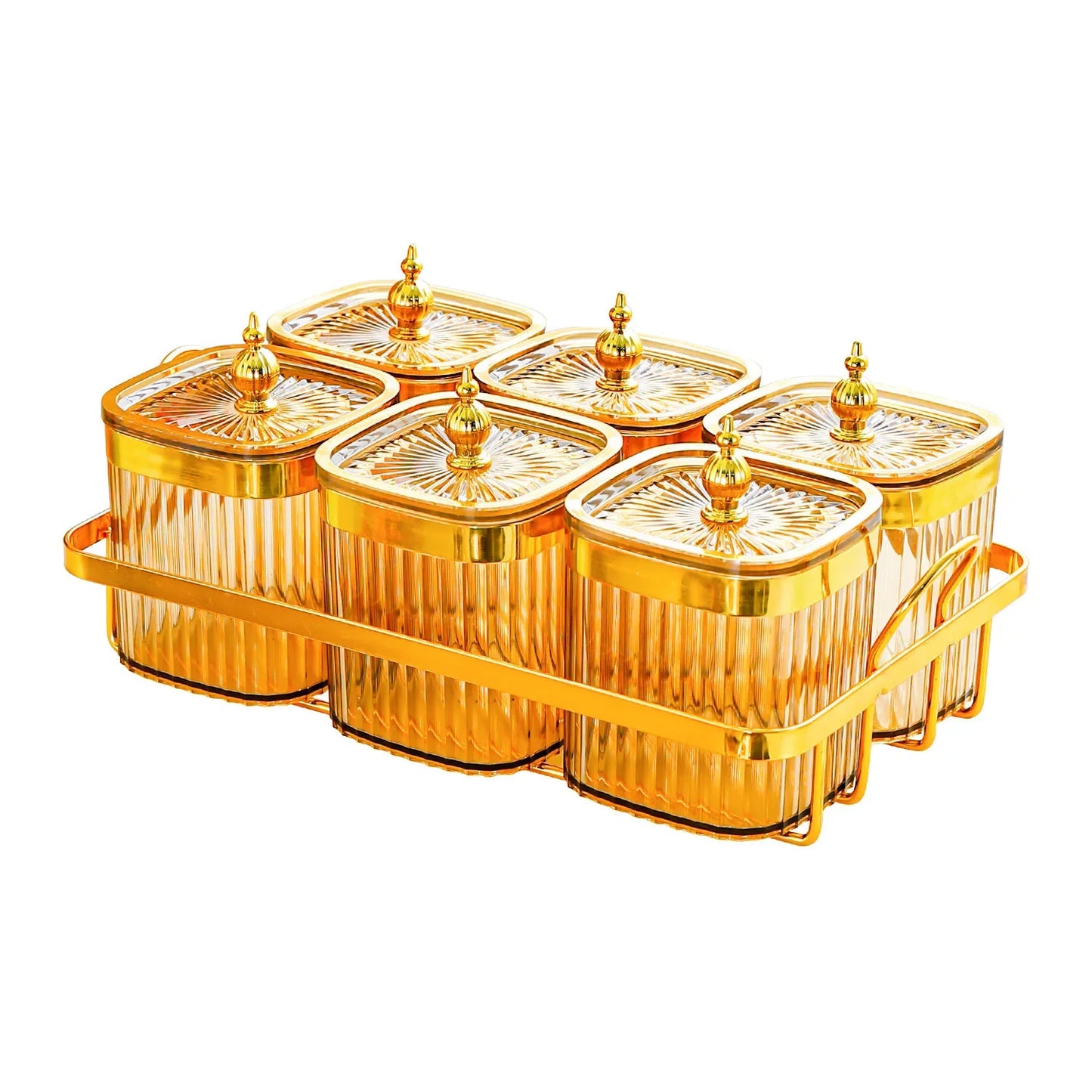 Kitchen Large-capacity Sealed Jar Grain Spice Storage Box Set Snack Nuts Household Moisture-proof Storage Jar