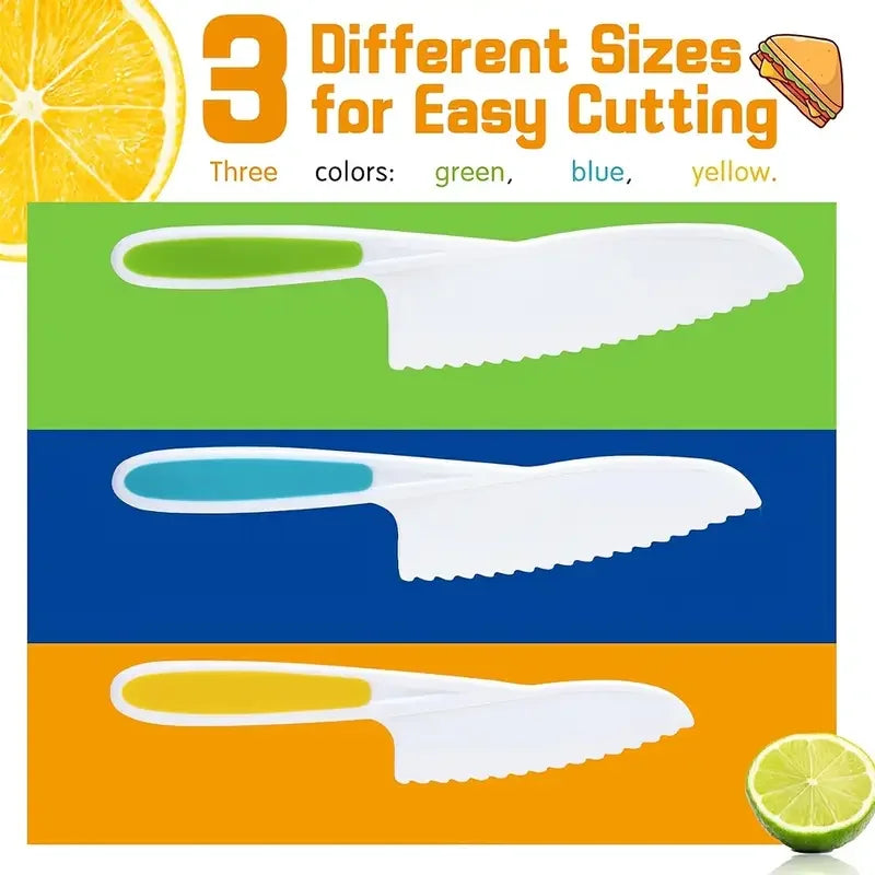 17PCS Kids Cooking Sets Real Cooking Montessori Kitchen Toys for DIY Plastic Kitchen Accessories Tools Toddlers Kids Safe Knives