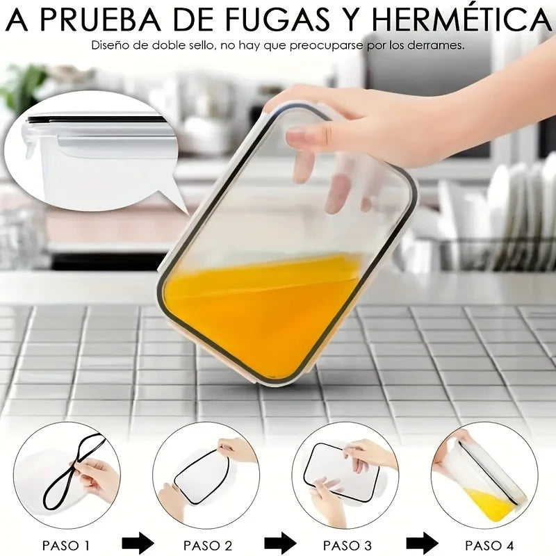 12/24 Clear Kitchen Food Storage Container Set - Microwave Safe, Multifunctional Plastic Lunch Box with Lid + 24 Chalkboard Labe