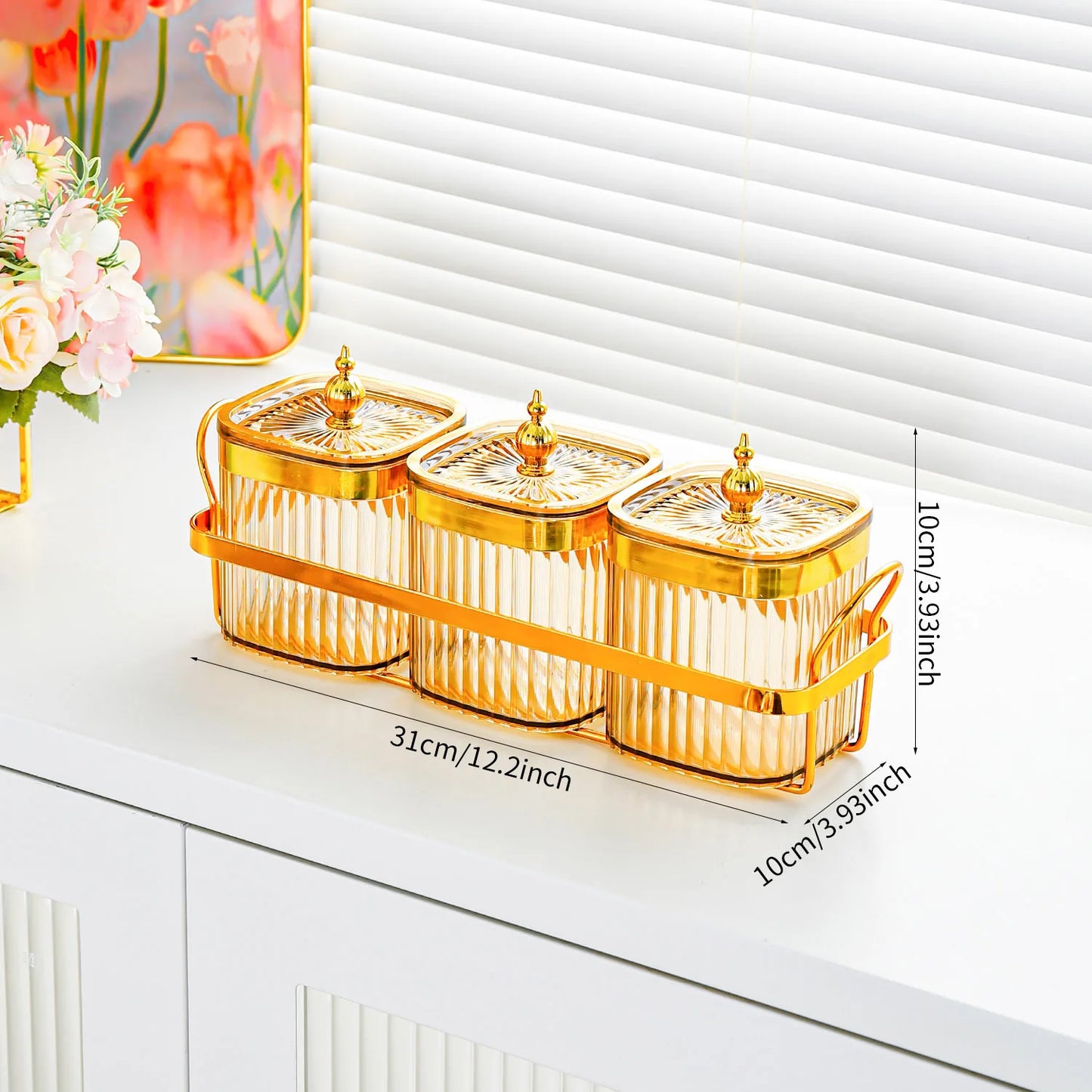 Kitchen Large-capacity Sealed Jar Grain Spice Storage Box Set Snack Nuts Household Moisture-proof Storage Jar